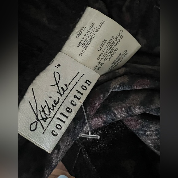 Vintage Kathie Lee Collection maxi/midi velvet leopard print skirt size Small - Picture 3 of 6